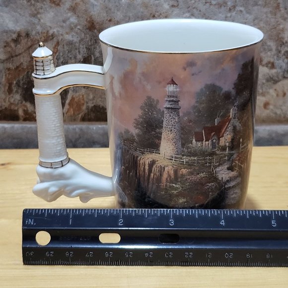 VTG Thomas Kincade Lighthouse Mug The Light of Peace Bradford Edition 2002 - Picture 10 of 14